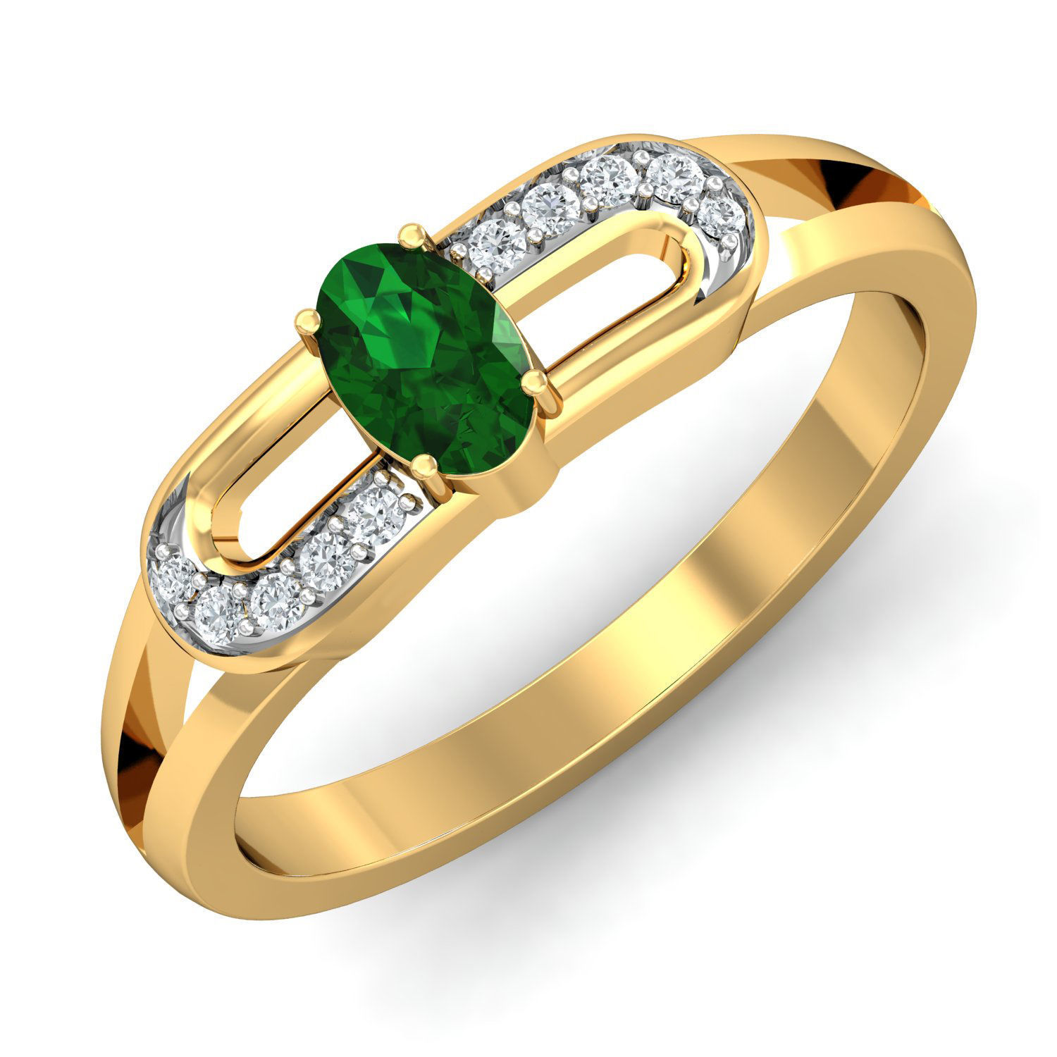 Engagement Oval Diamond Ring 3dm STL FBX OBJ Render Details 3D print model_1