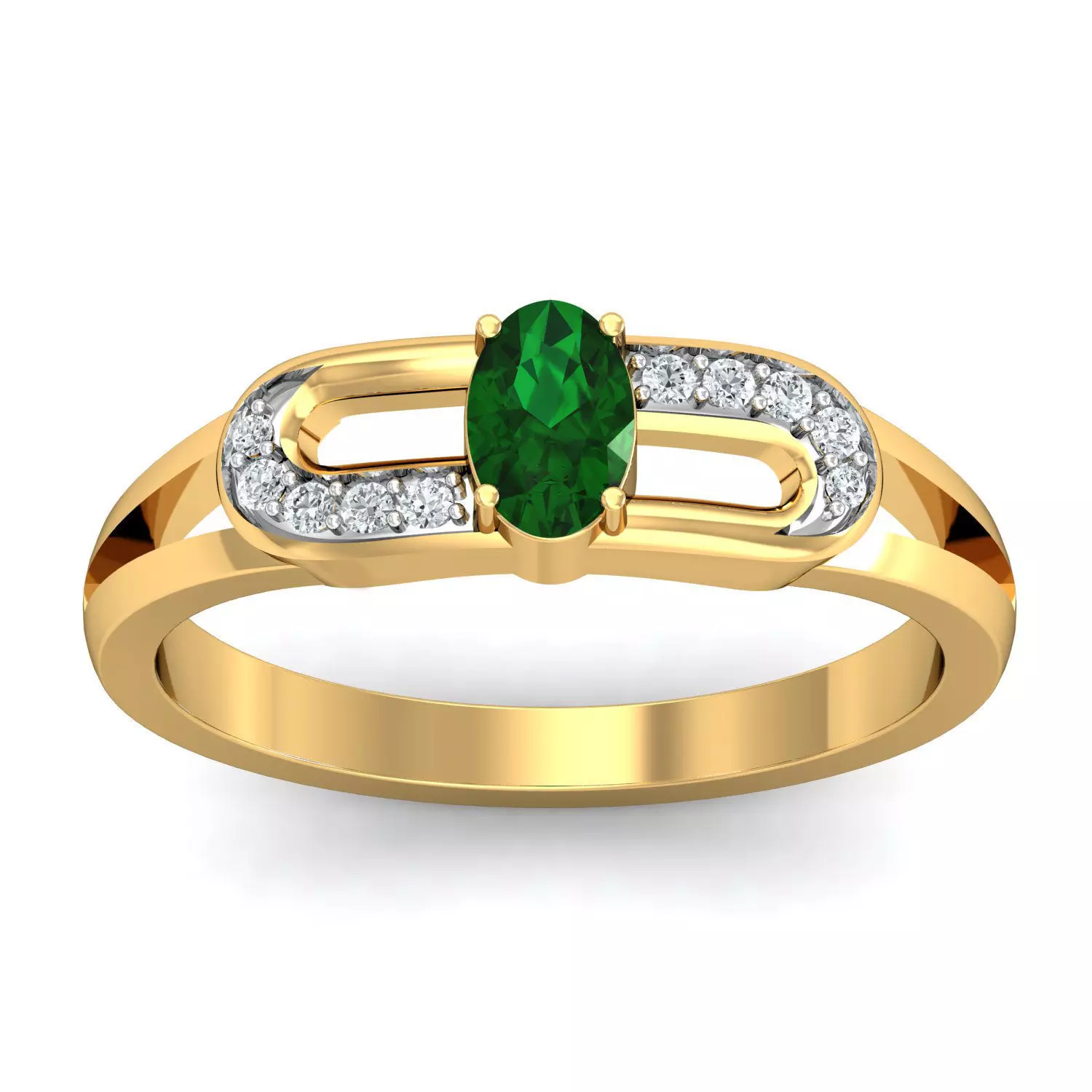 Engagement Oval Diamond Ring 3dm STL FBX OBJ Render Details 3D print model_0