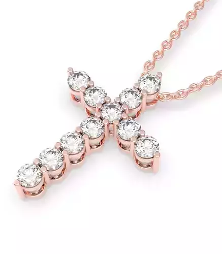 Luxury Diamonds Cross   3D print model