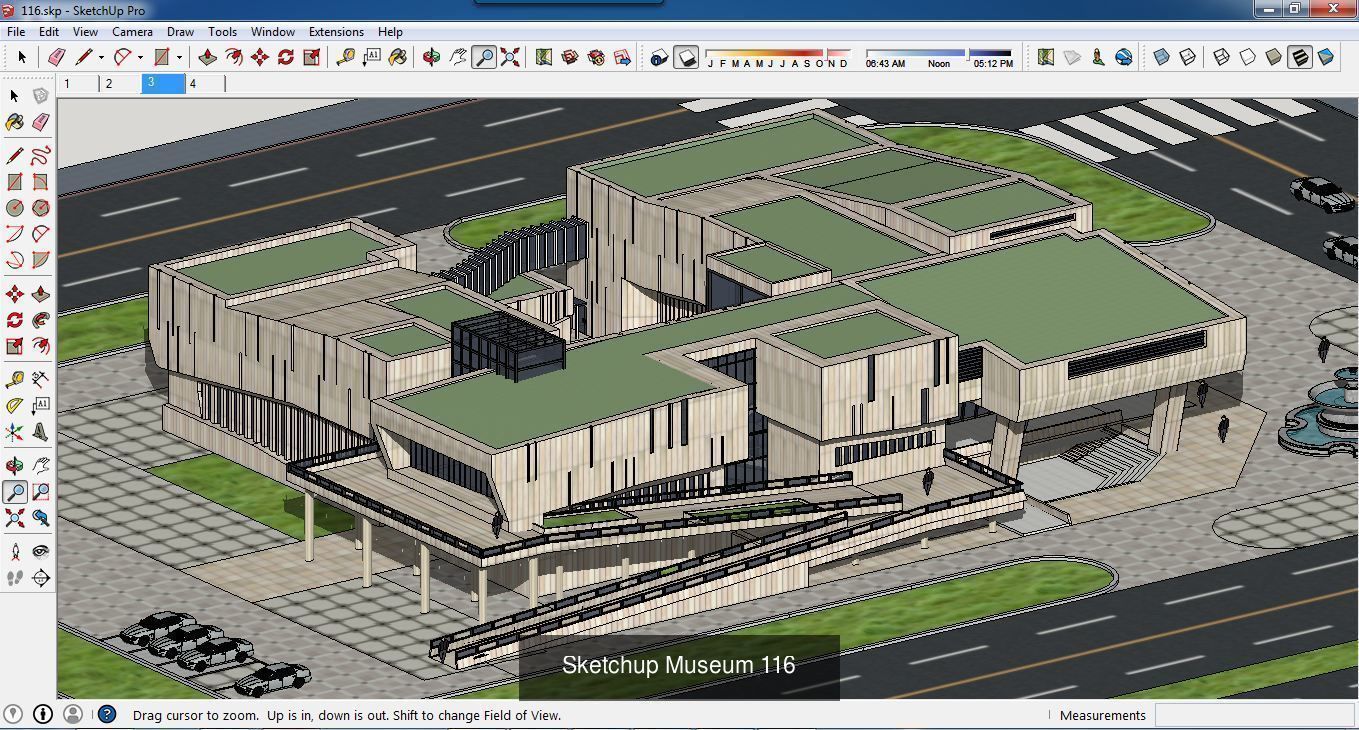 Collection 28 Sketchup Museum and cultural models _12