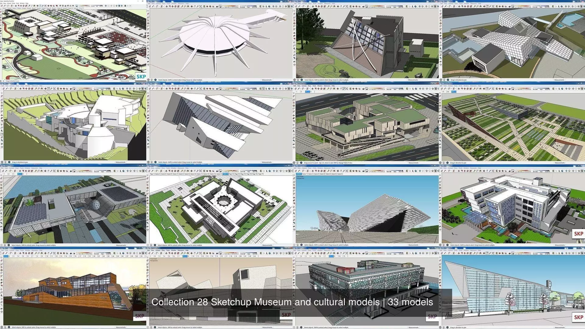 Collection 28 Sketchup Museum and cultural models _1
