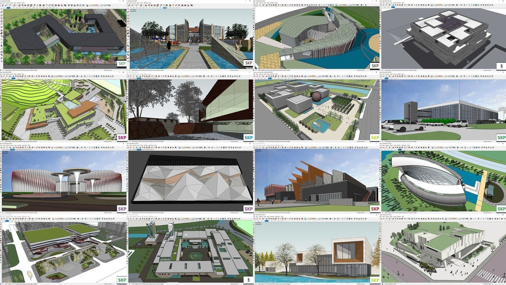 Collection 28 Sketchup Museum and cultural models _3