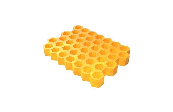 Honeycomb v1 001 Low-poly 3D model 3