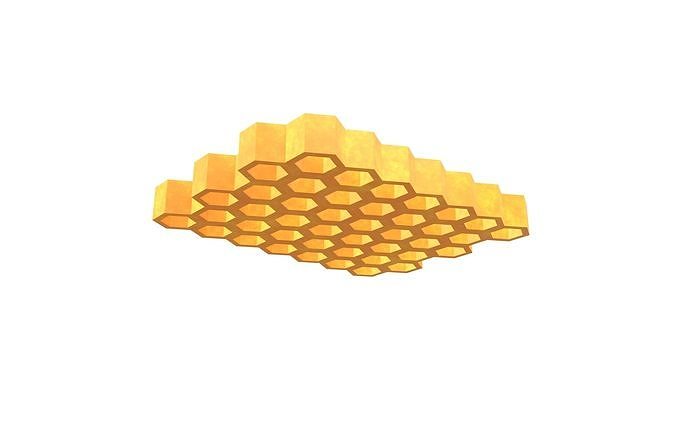 Honeycomb v1 001 Low-poly 3D model 4