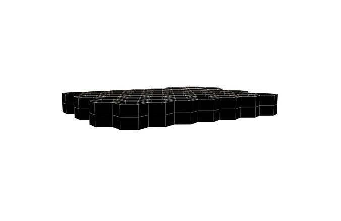 Honeycomb v1 001 Low-poly 3D model 5
