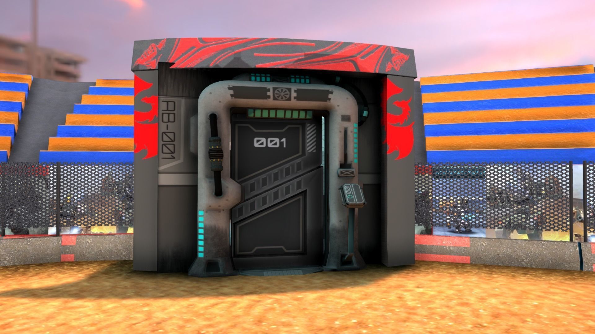 3D model Pack OF Fighting Arena Realistic and Tonic Low-poly 3D model_3