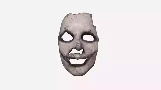 Human Skin Terror Mask A09 White Dirt - Character Costume Low-poly 3D model