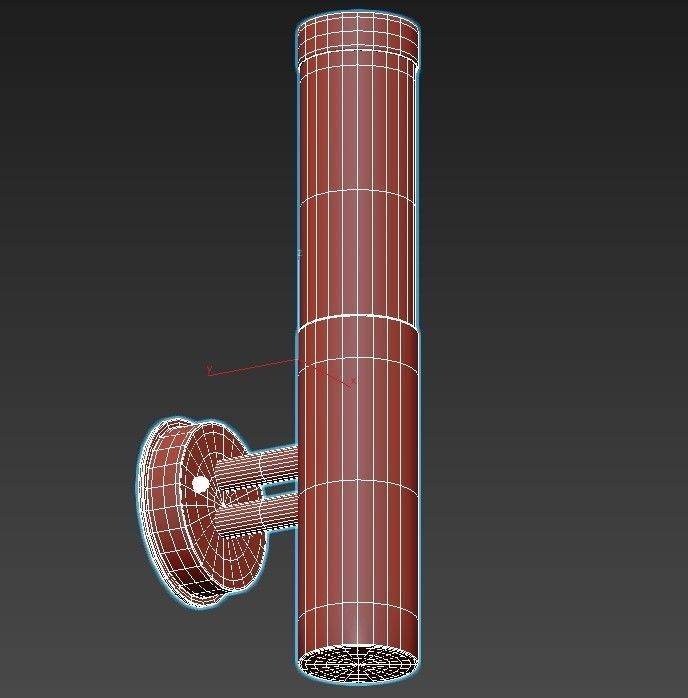 Feron-DH021B-11807Y light chrome wall sconce 3D model_2