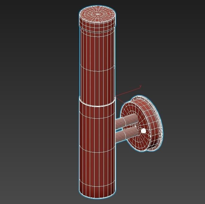 Feron-DH021B-11807Y light chrome wall sconce 3D model_3