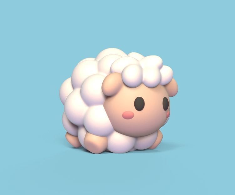 Round Sheep 3D print model_1