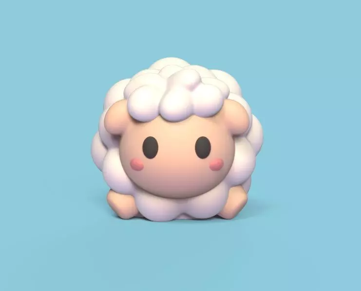 Round Sheep 3D print model_0