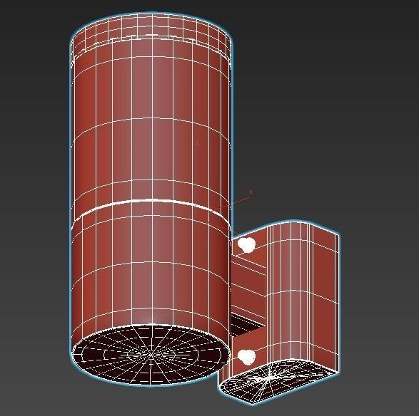 Eglo-Basalgo-1-94277 outdoor wall light - polished chrome 3D model_3