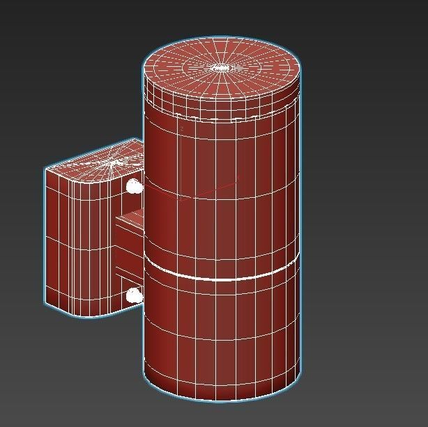 Eglo-Basalgo-1-94277 outdoor wall light - polished chrome 3D model_2