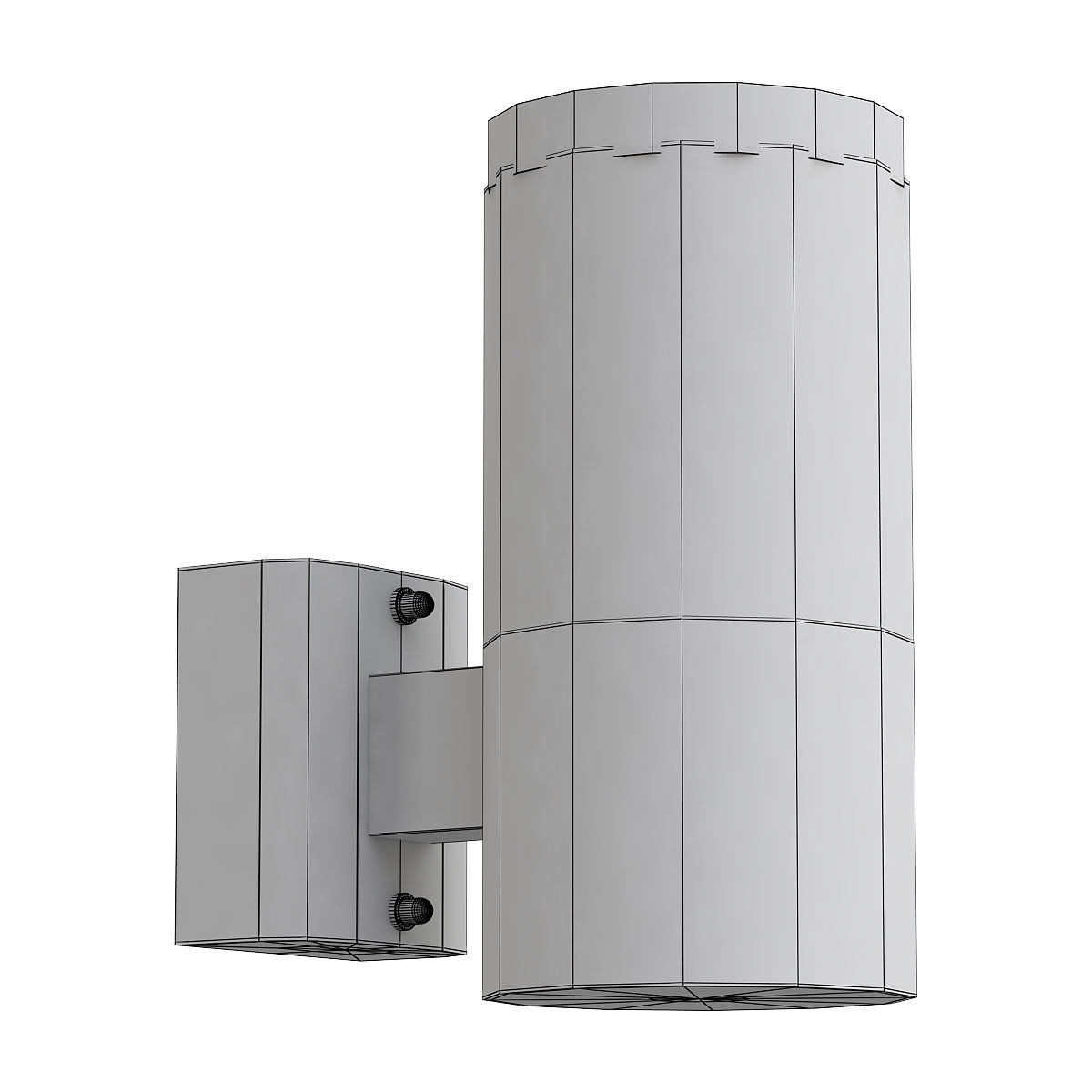 Eglo-Basalgo-1-94277 outdoor wall light - polished chrome 3D model_1