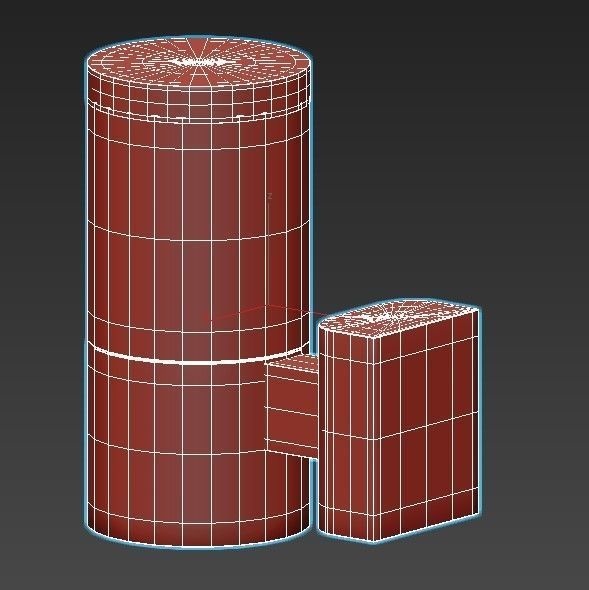 Eglo-Basalgo-1-94277 outdoor wall light - polished chrome 3D model_4