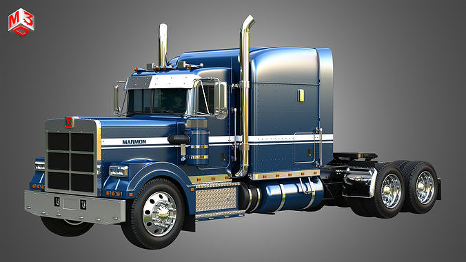 57P Semi Truck - Ultra Cab Sleeper Truck  3D model