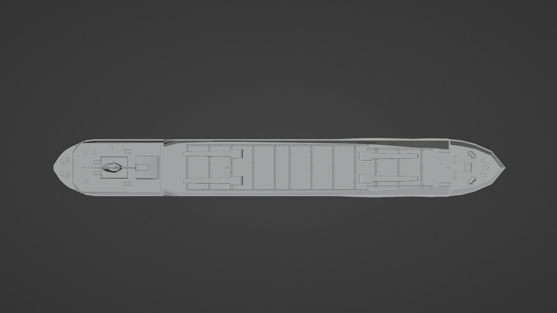 Simplistic Cargo Ship  3D model_8