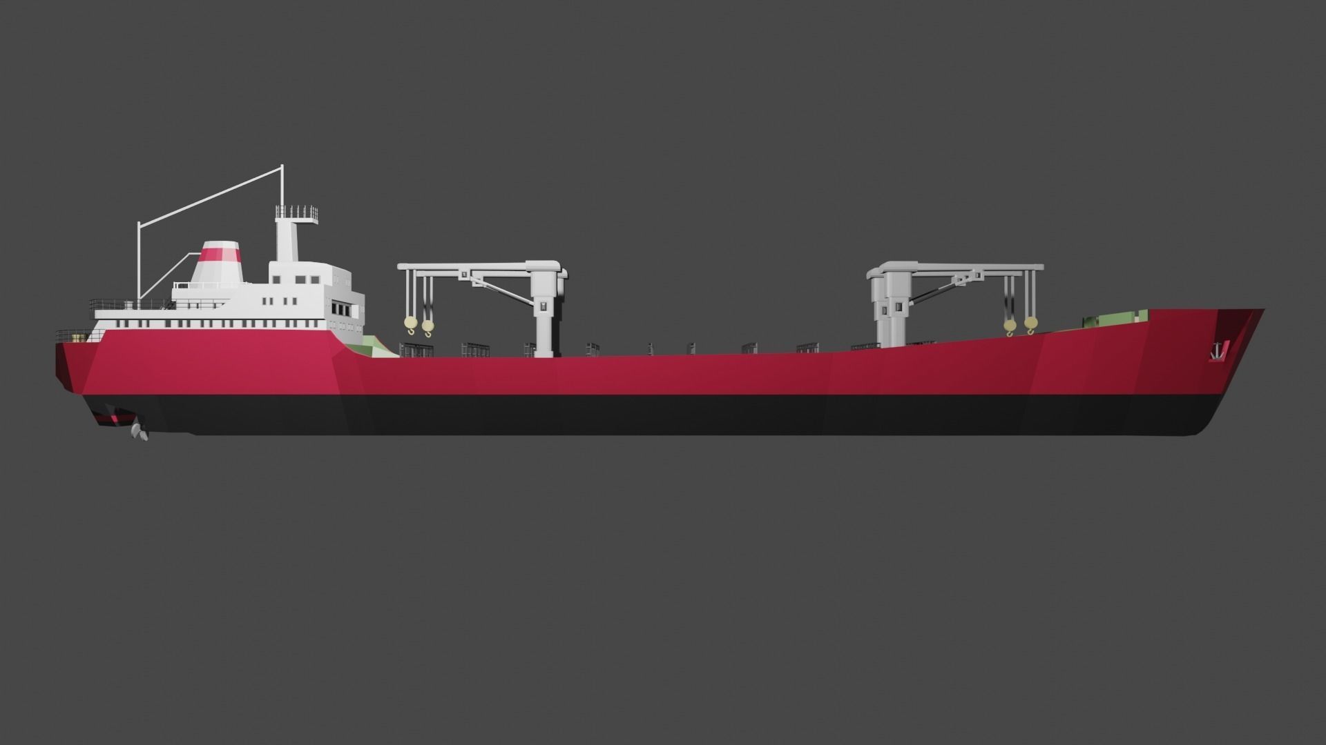 Simplistic Cargo Ship  3D model_5