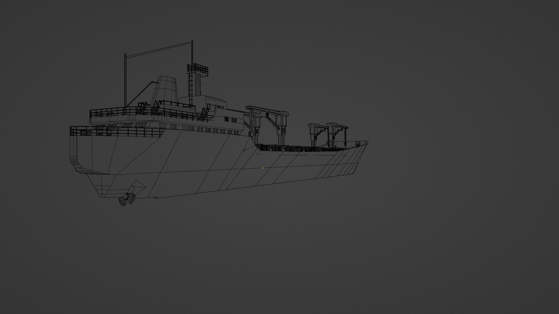 Simplistic Cargo Ship  3D model_13
