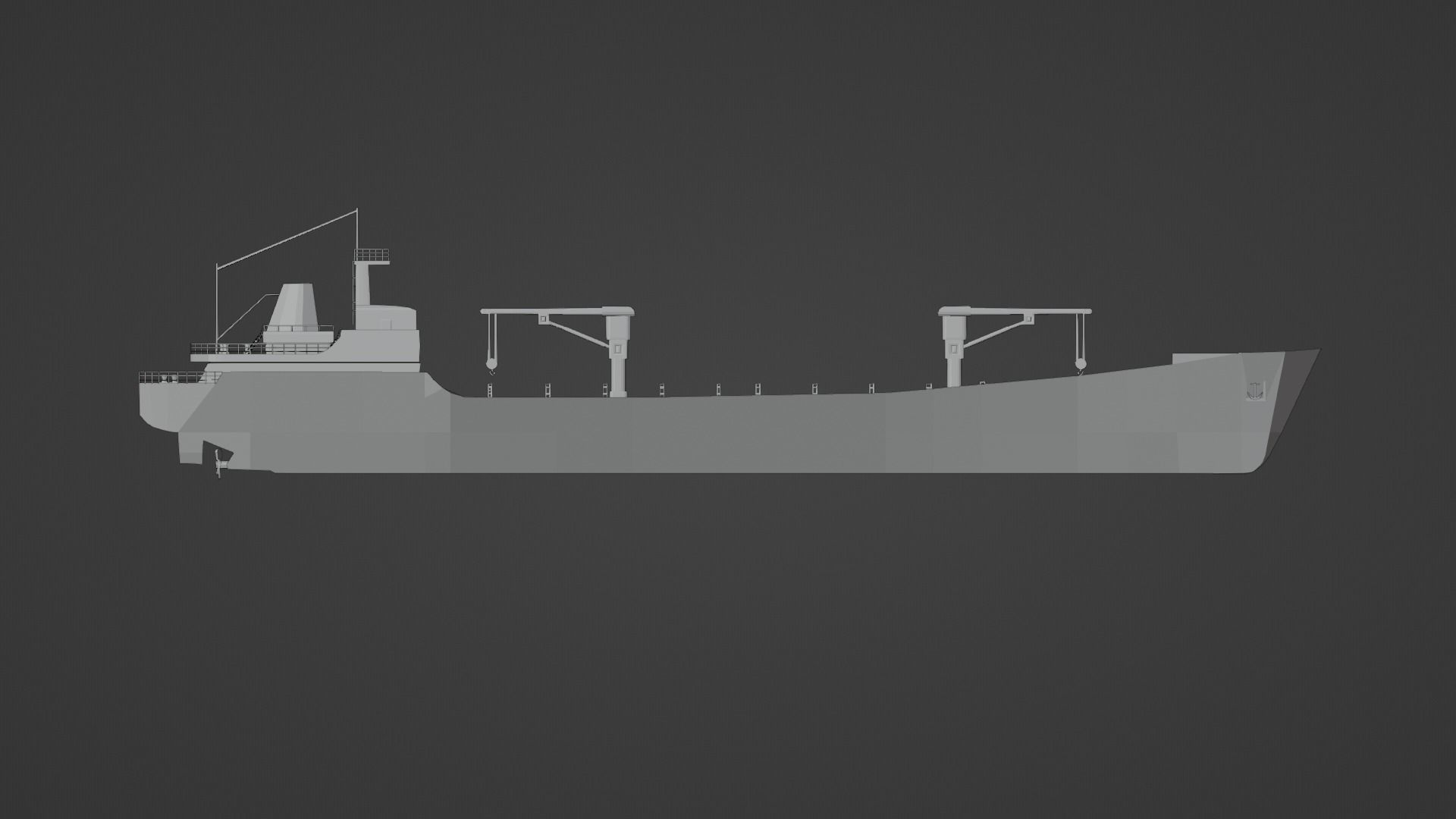 Simplistic Cargo Ship  3D model_7