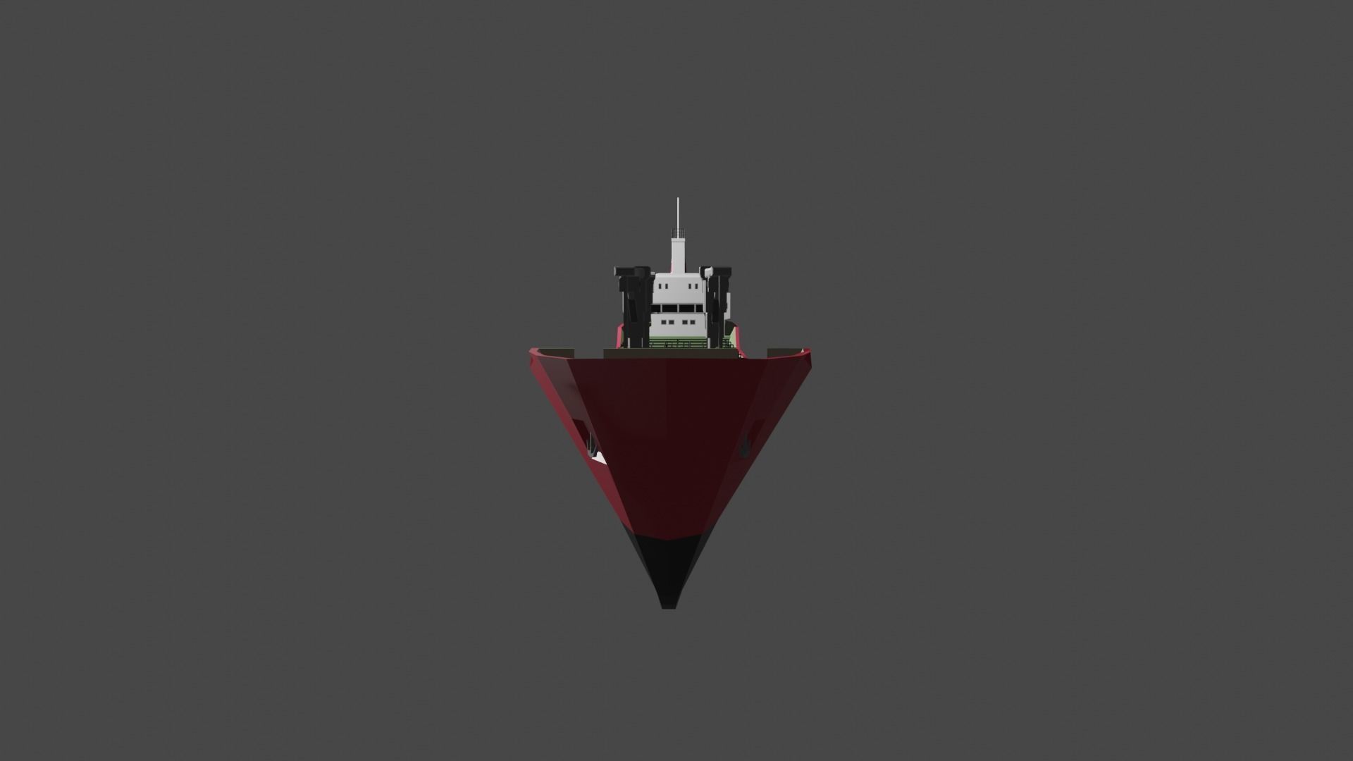 Simplistic Cargo Ship  3D model_6