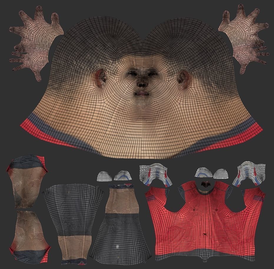 Animated young man playing football 365 Low-poly 3D model_9