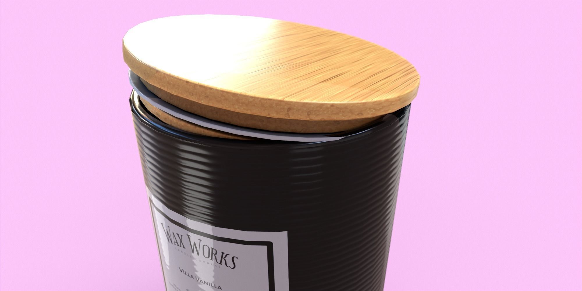 Wax Candle Low-poly 3D model_5