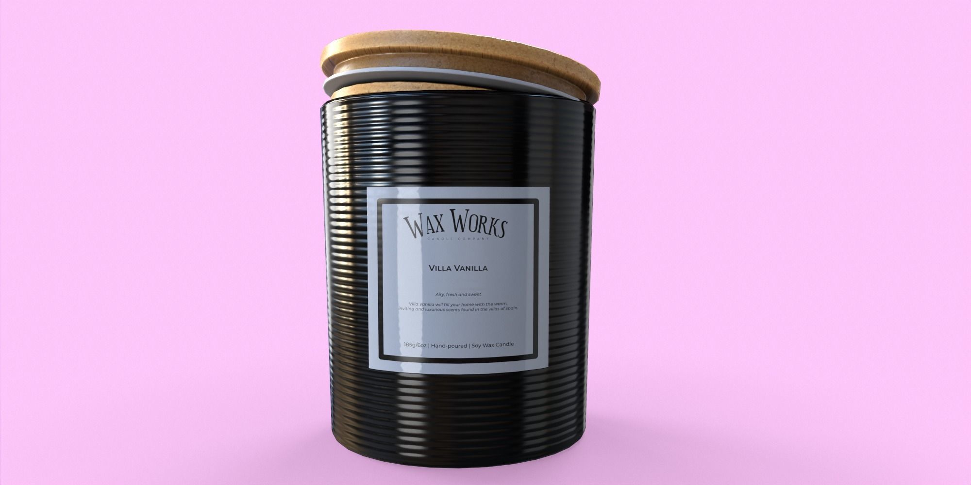 Wax Candle Low-poly 3D model_4