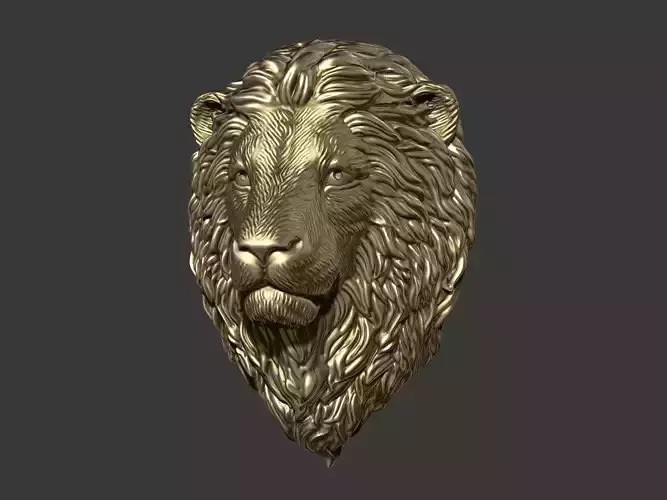 Lion 3d model head