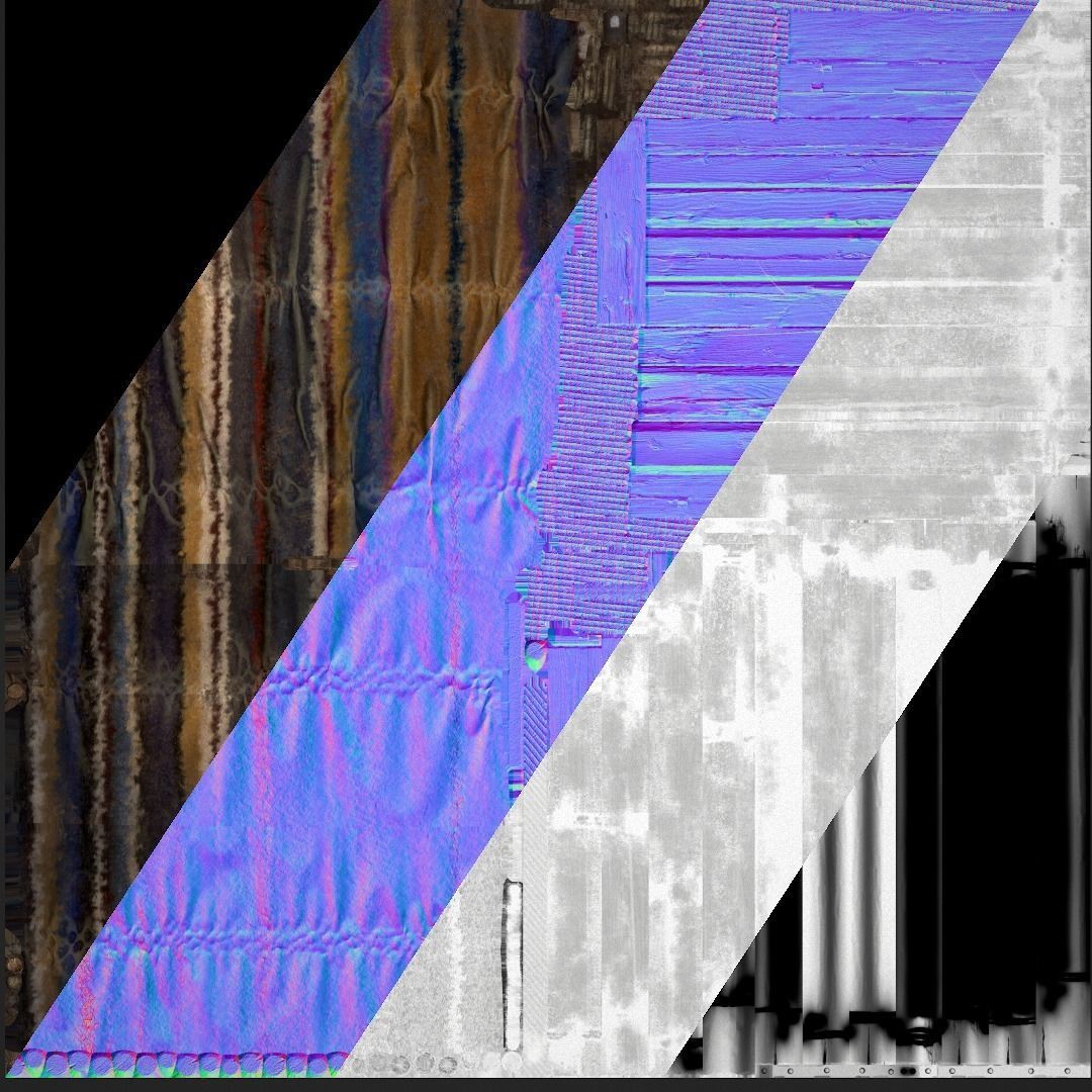 Market Stall Colored Carpet Low-poly 3D model_20