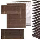 Wooden Blinds Set 3D model