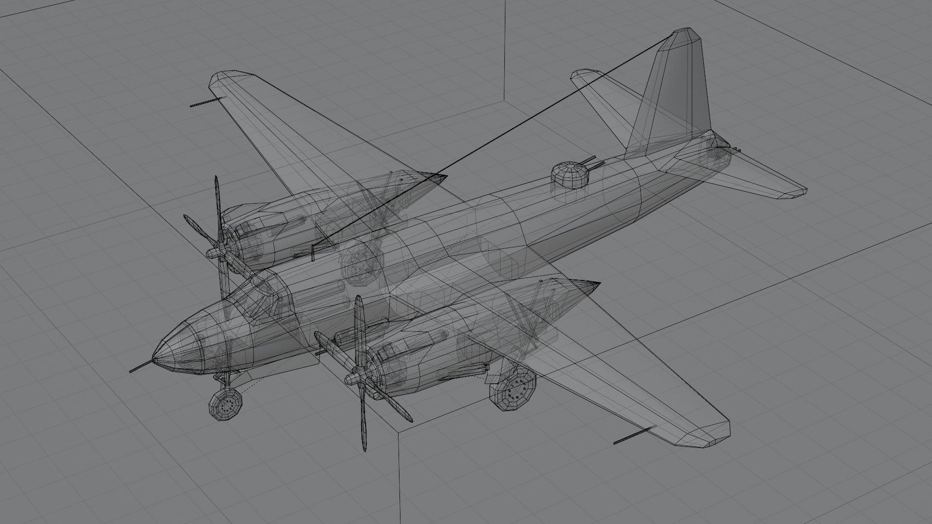Martin B-26 Marauder WW2 bomber Low-poly 3D model_8