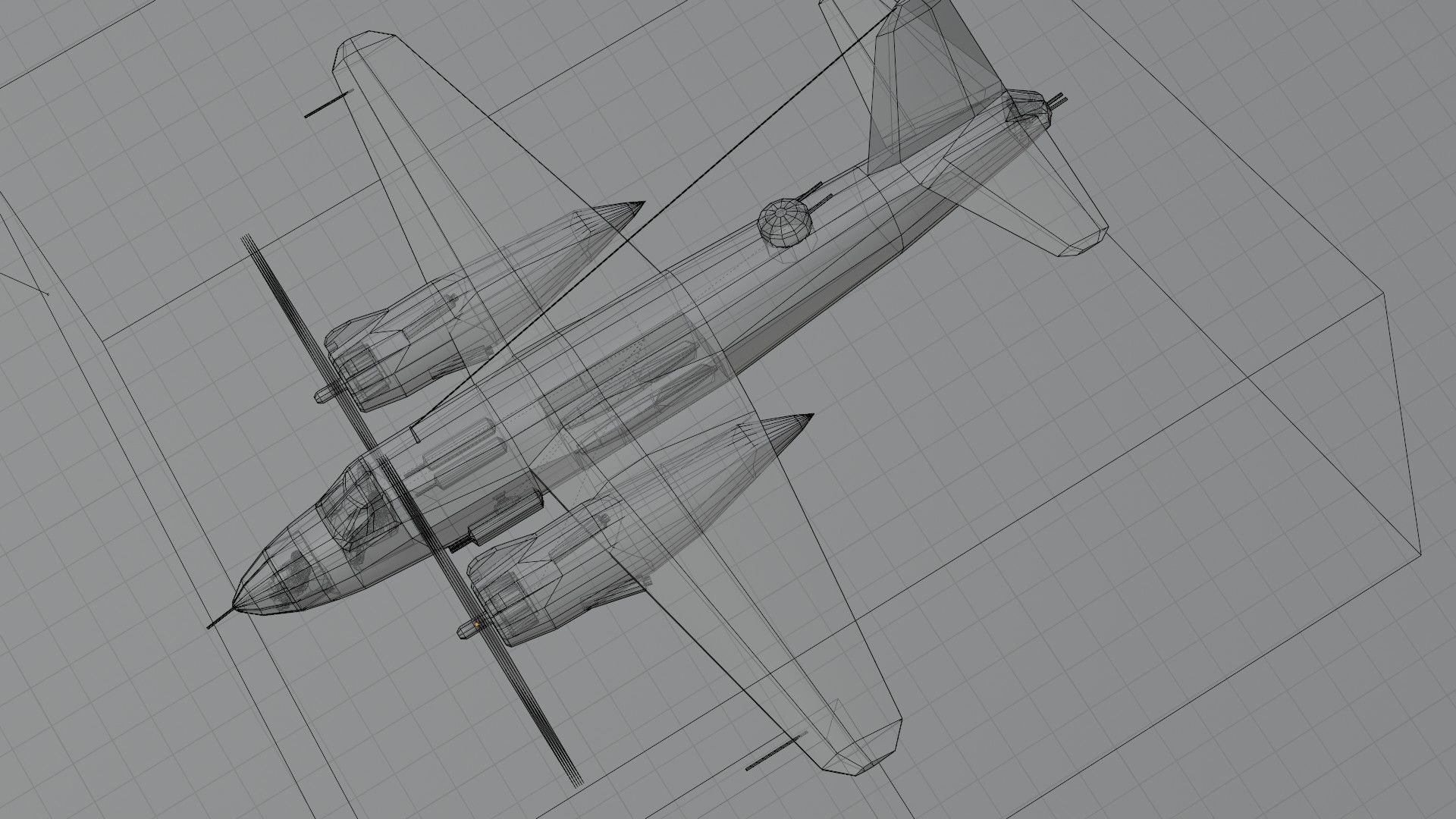 Martin B-26 Marauder WW2 bomber Low-poly 3D model_18