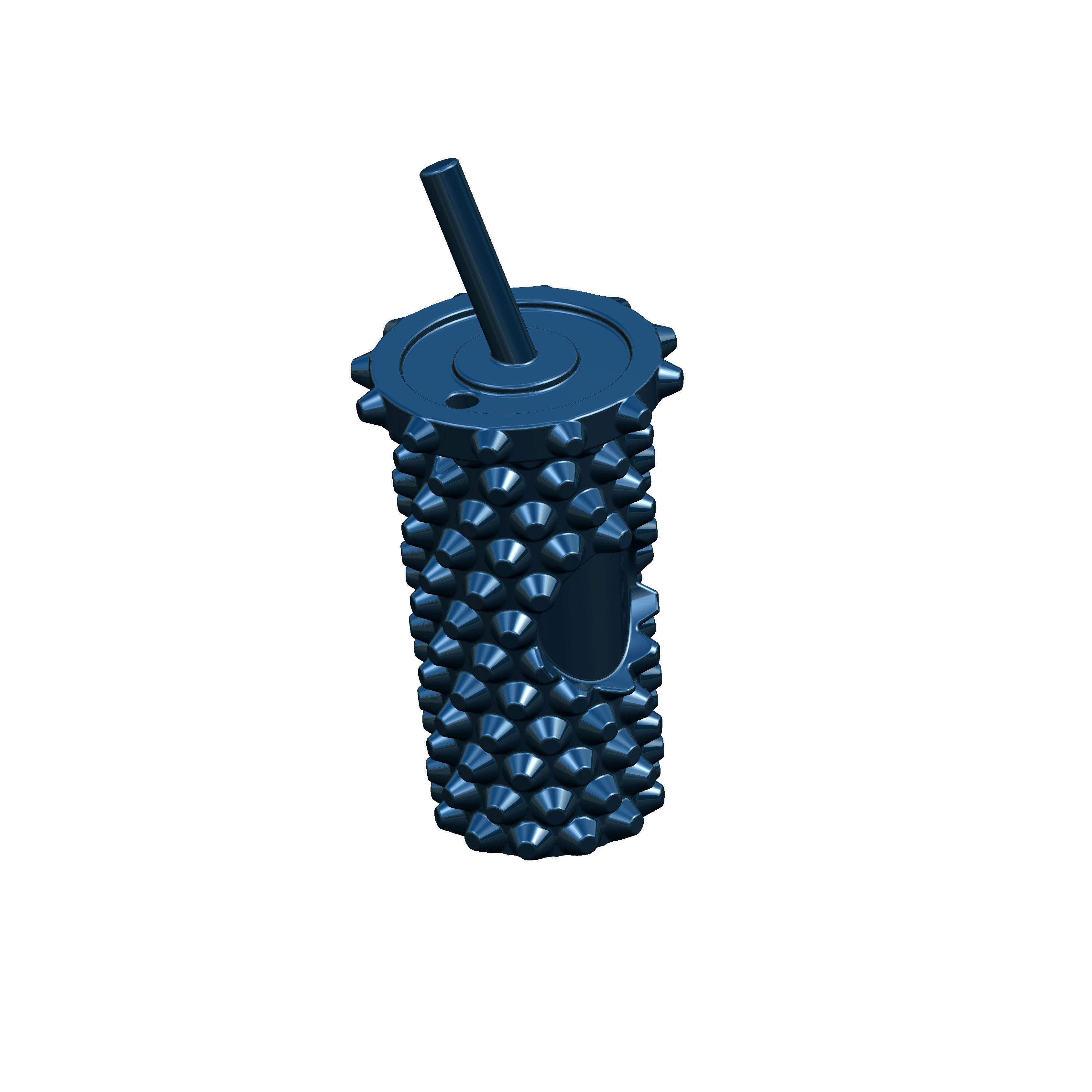 Studded tumbler keychain STL file for 3D Printing 3D print model_2