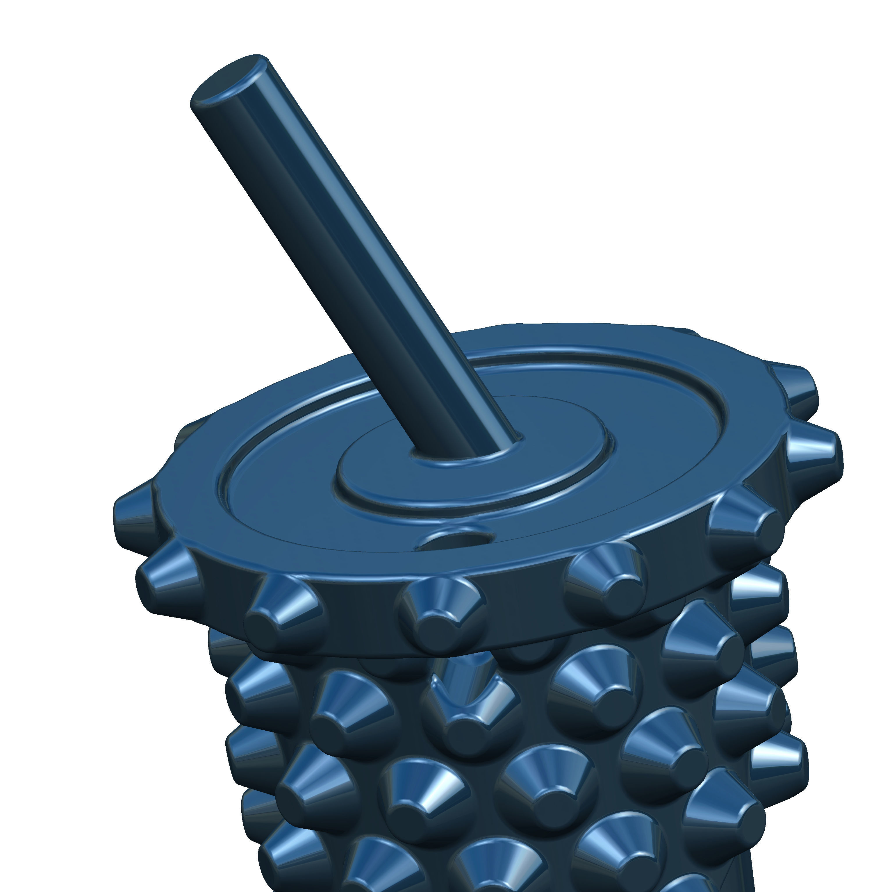 Studded tumbler keychain STL file for 3D Printing 3D print model_3