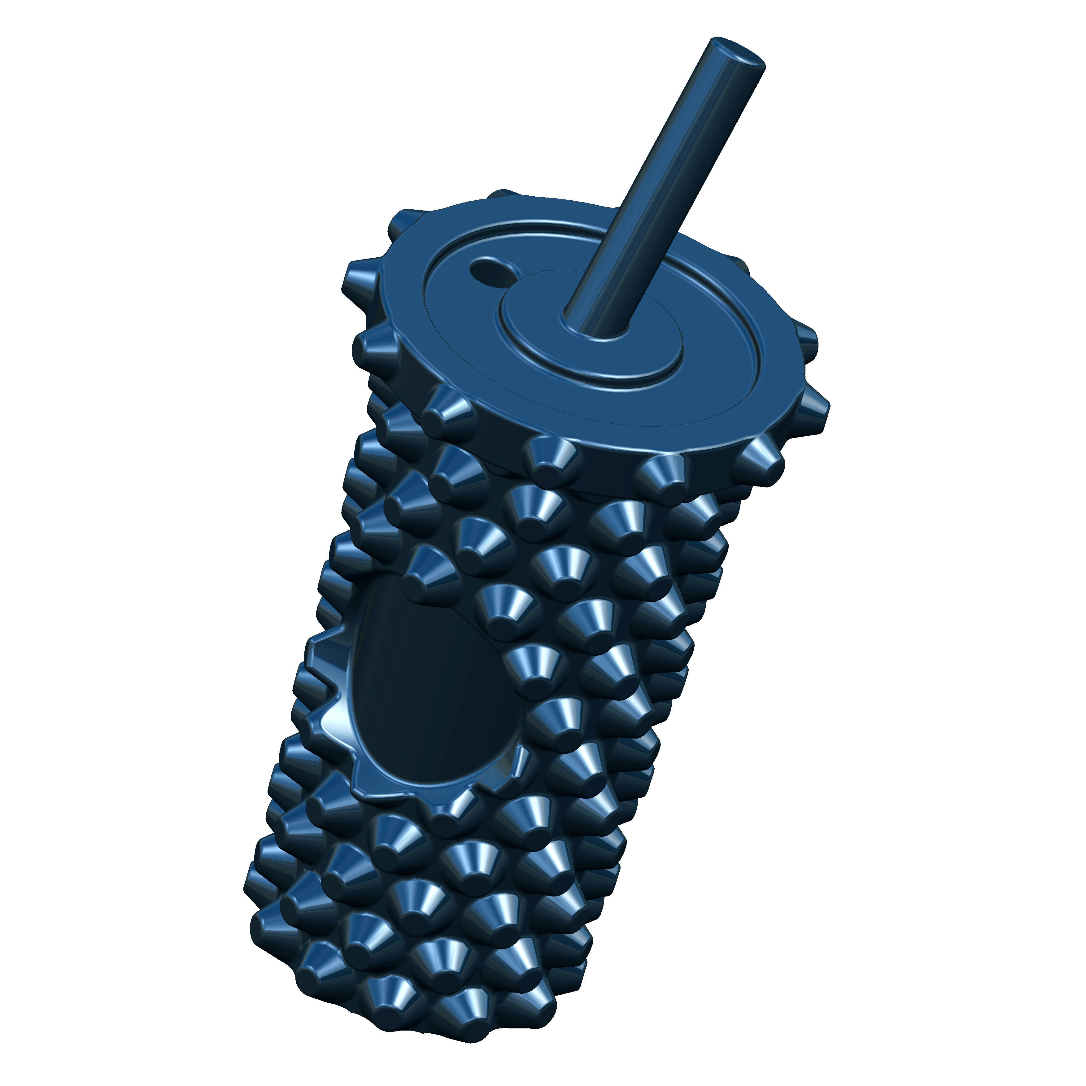 Studded tumbler keychain STL file for 3D Printing 3D print model_5