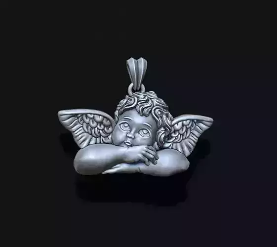 dreaming angel pendant v2 3D print model