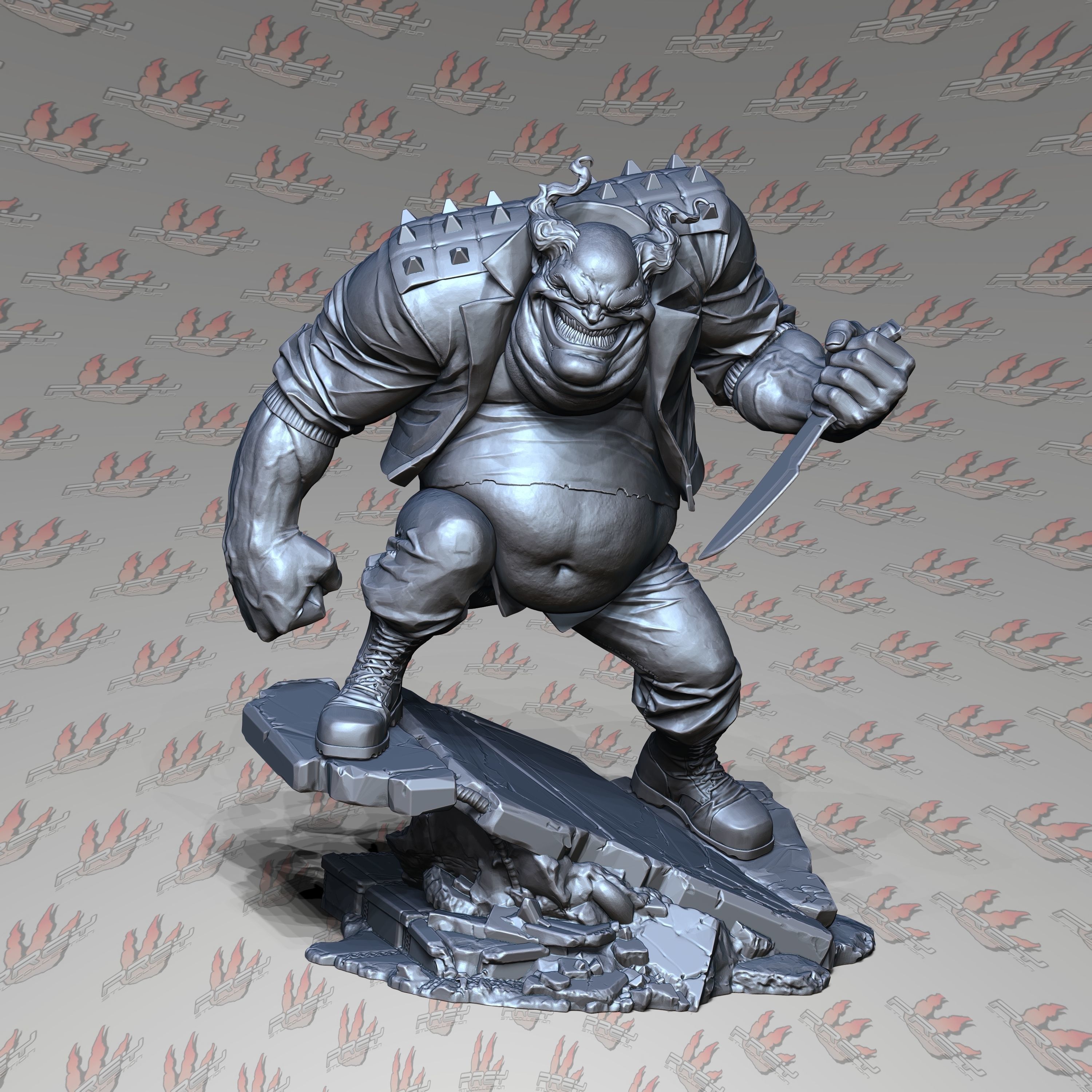 Hell Clown 1-57 scale - 32mm scale - 3D print model_1