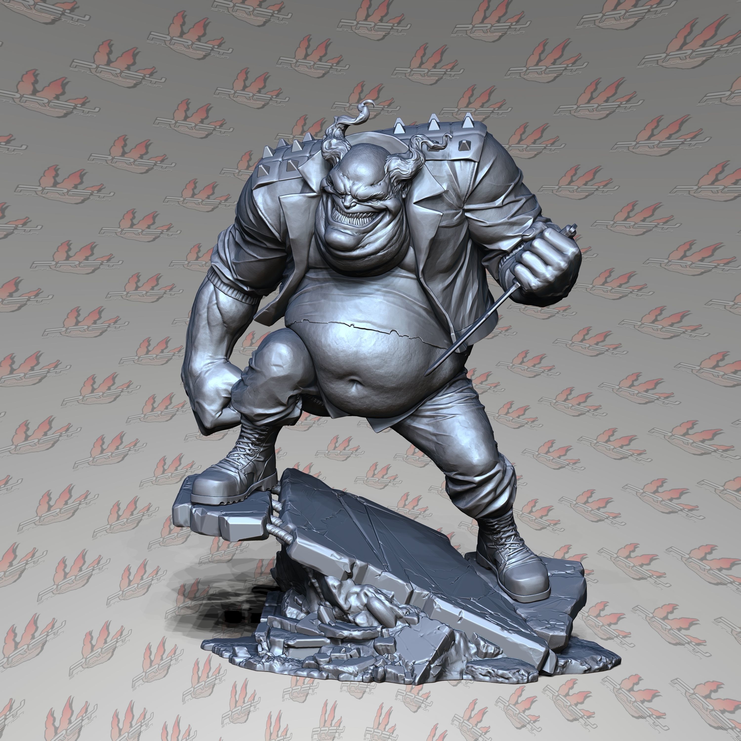 Hell Clown 1-57 scale - 32mm scale - 3D print model_5
