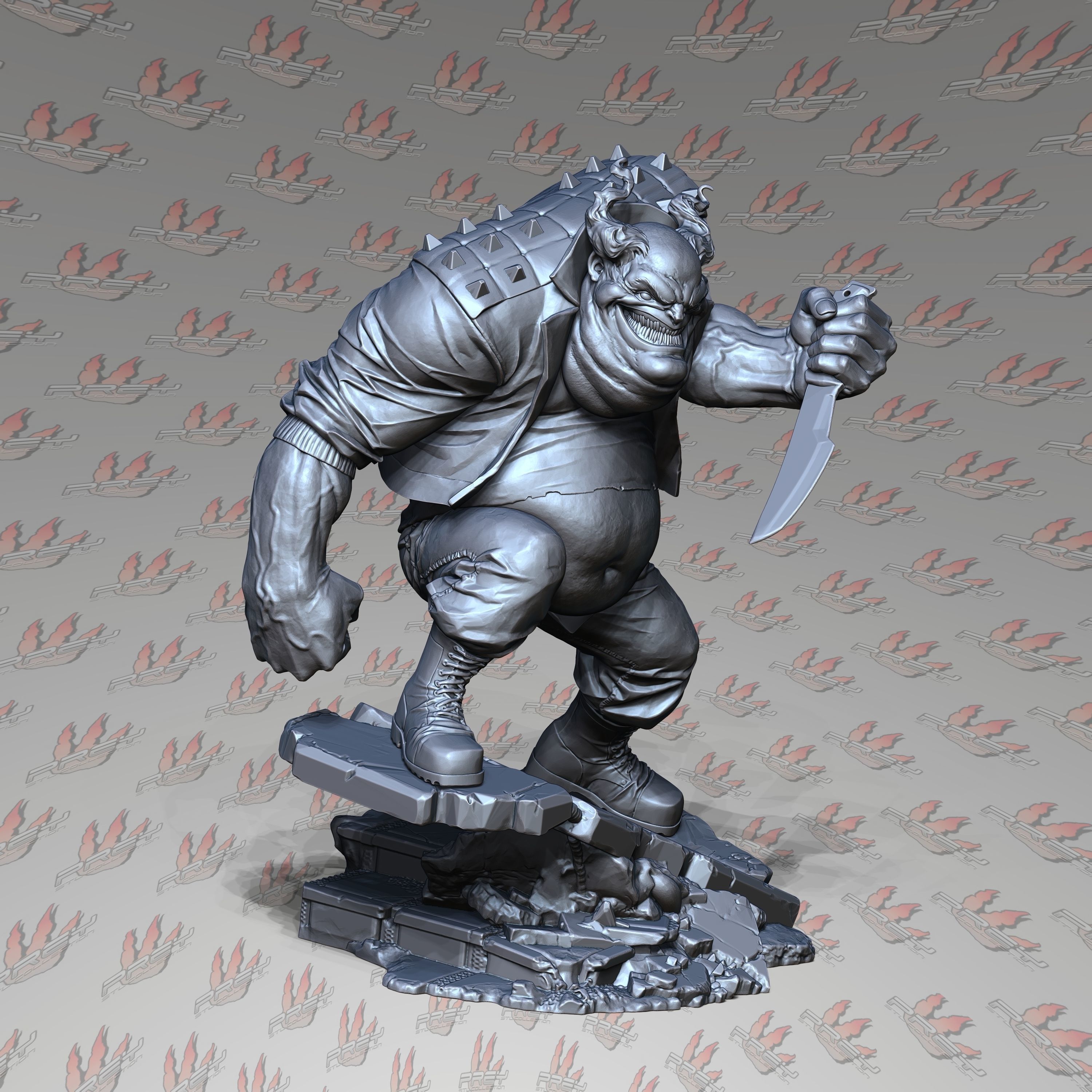 Hell Clown 1-57 scale - 32mm scale - 3D print model_2