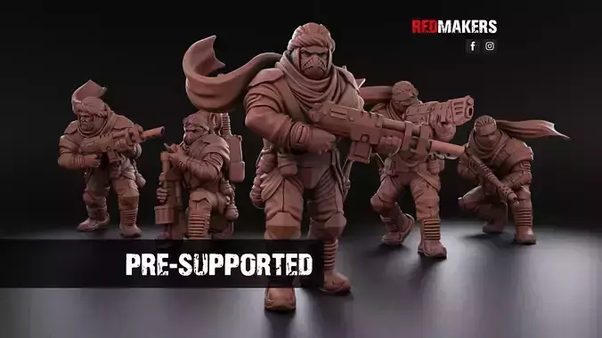 Desert Raiders - Squad of the Imperial Force 3D print model