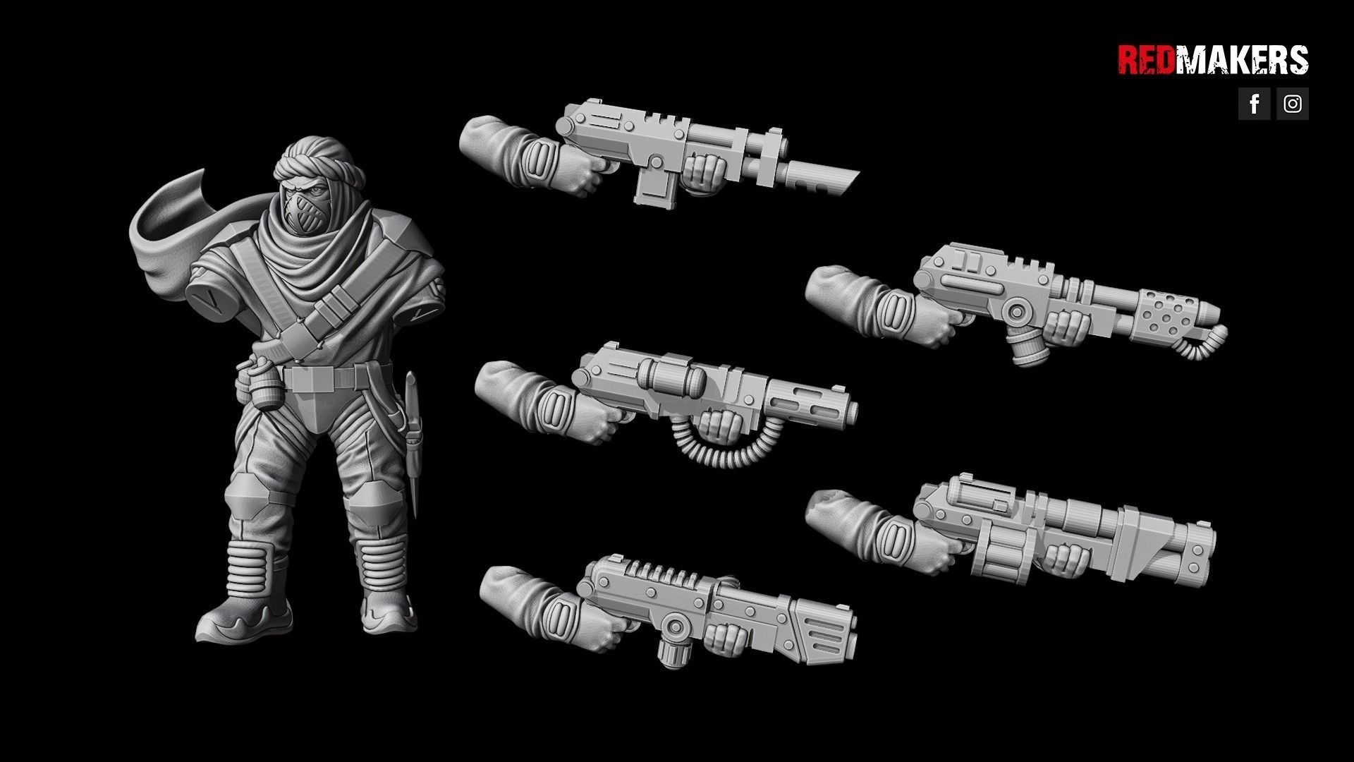Desert Raiders - Squad of the Imperial Force 3D print model_42