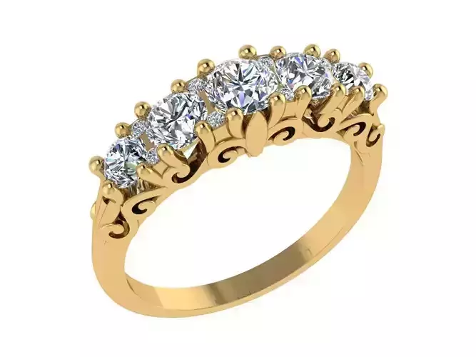 Ring138 elegant diamond ring gold