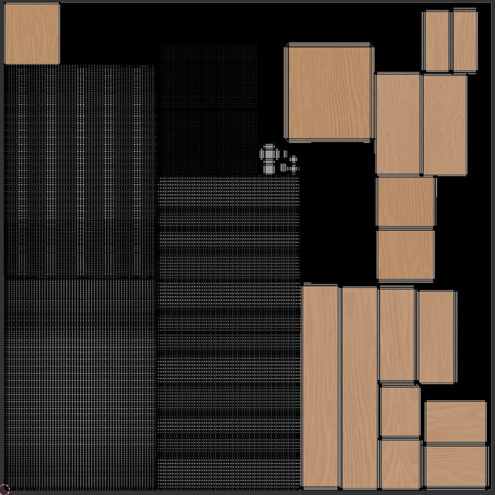 Bedroom Complete Furniture Set 3D model_14