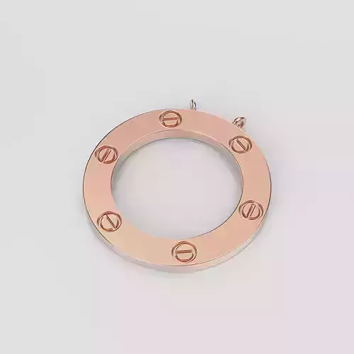 Pendant gold - plated circle ring