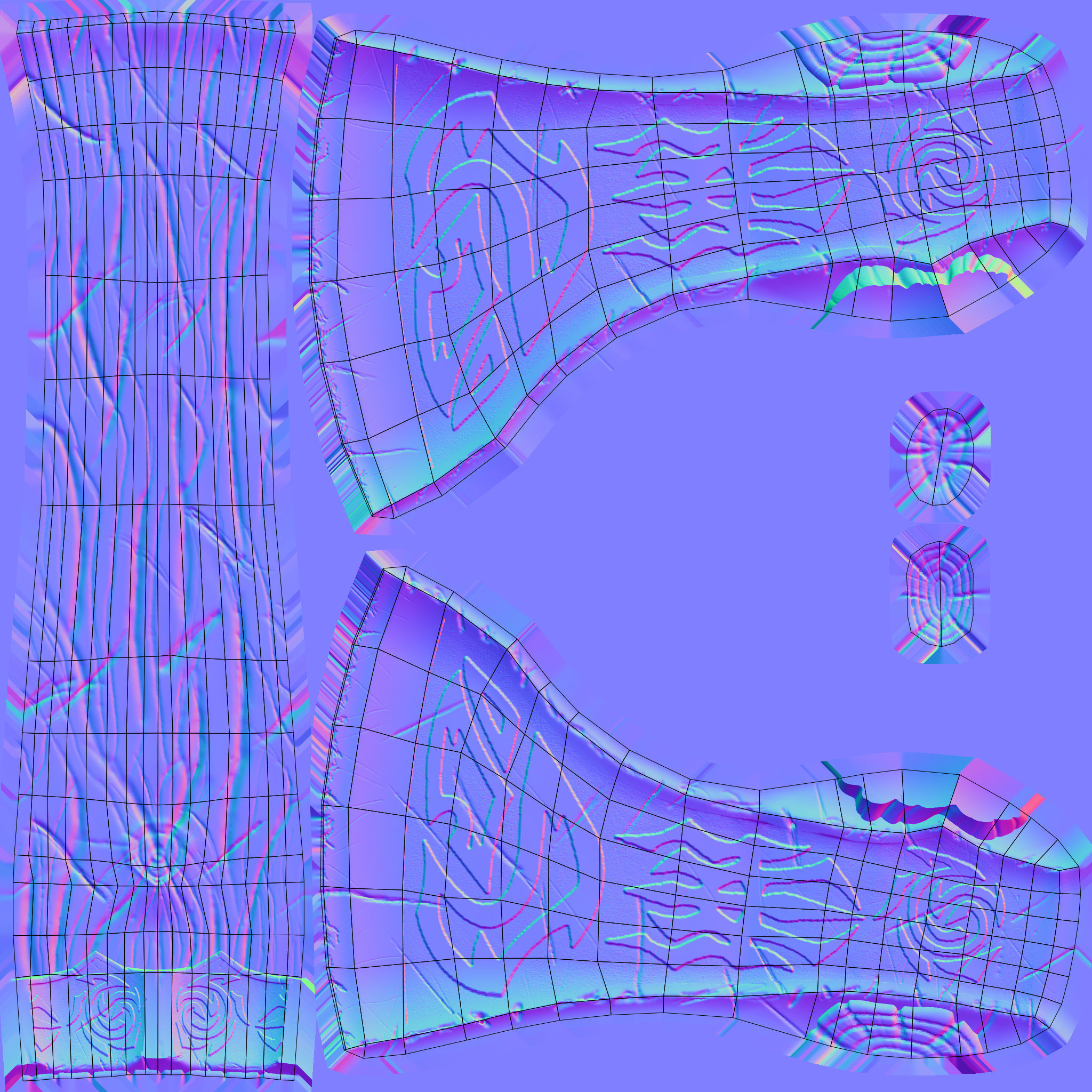 Low poly stylized hunter axe Low-poly 3D model_8