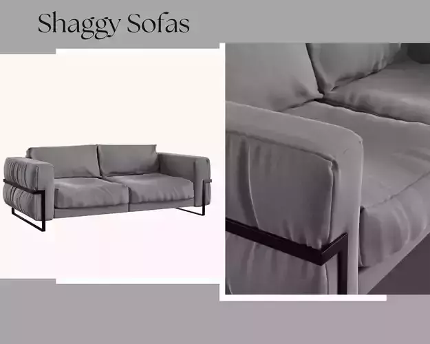 Shaggy Sofa 3D model