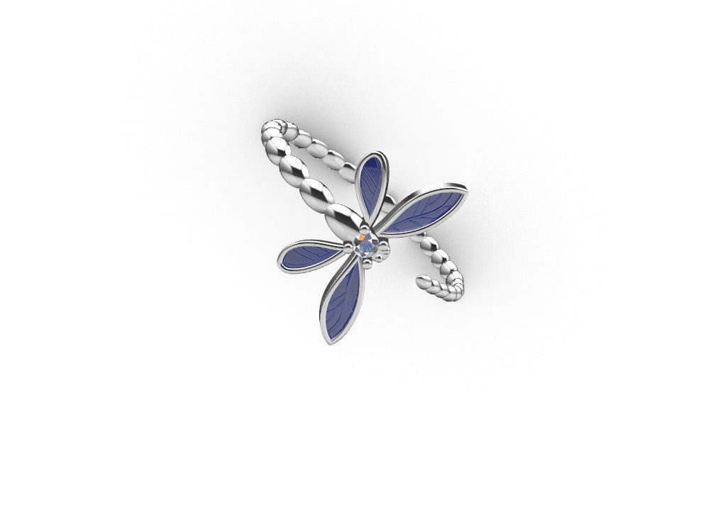 Dragonfly ring 3D print model_7