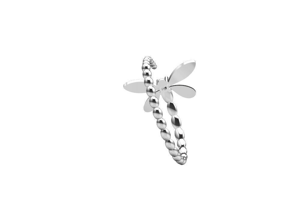 Dragonfly ring 3D print model_9