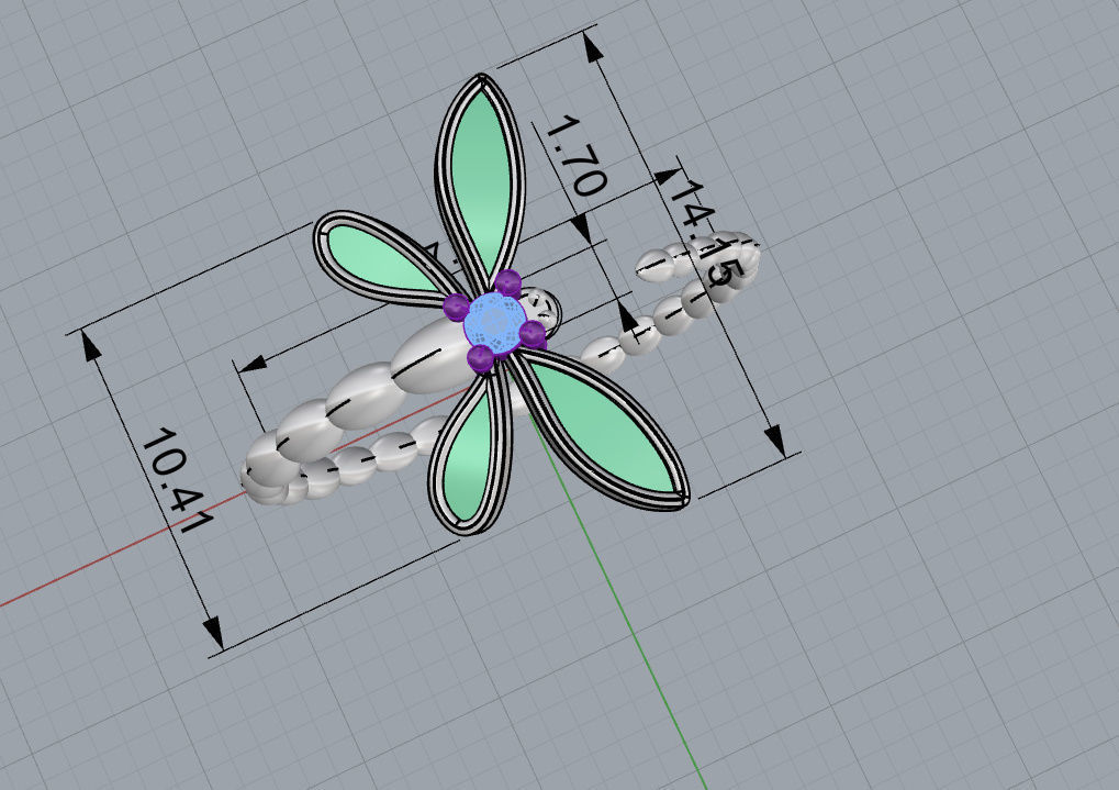 Dragonfly ring 3D print model_16